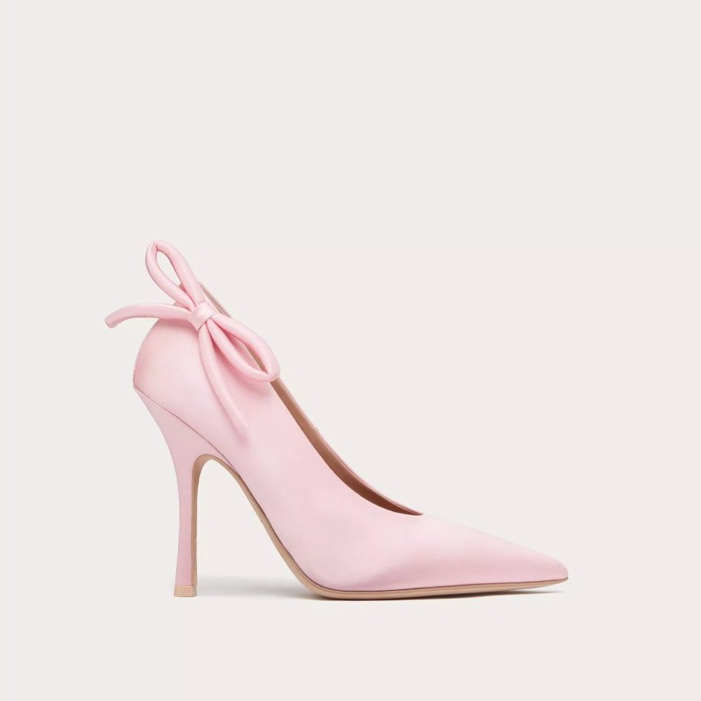 Valentino Garavani Nite Out 110 Satin Pump Women's Light Pink Size 36